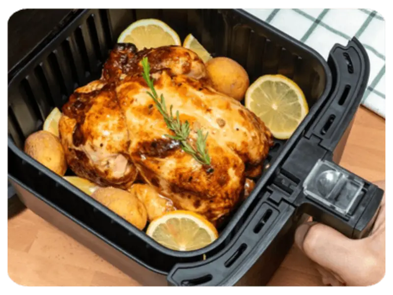 Pollo con papas en air fryer